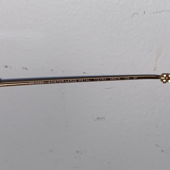 Blue/ Grey Reflective Aviator Ray Bans - Picture 8 of 8